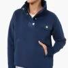 Navy Snap Neck Bailey Pullover