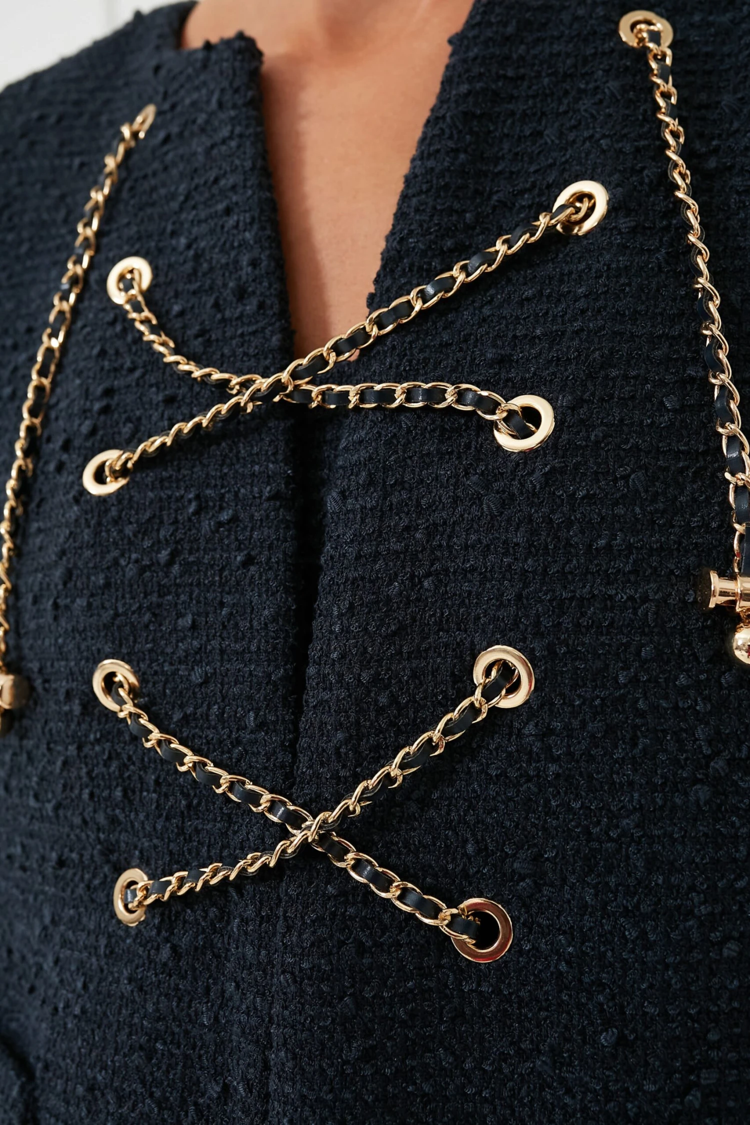 Navy Tie Tweed Kelly Dress 5 Navy Tie Tweed Kelly Dress - Image 5