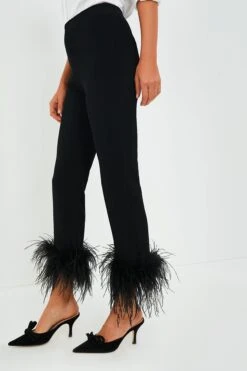 Black Feather Compression Knit Ashford Pants -Outfit And Shoe Sales Store 0VI8OmvnF5pA2dBwlGM6yN2VUrpuSvXa 1