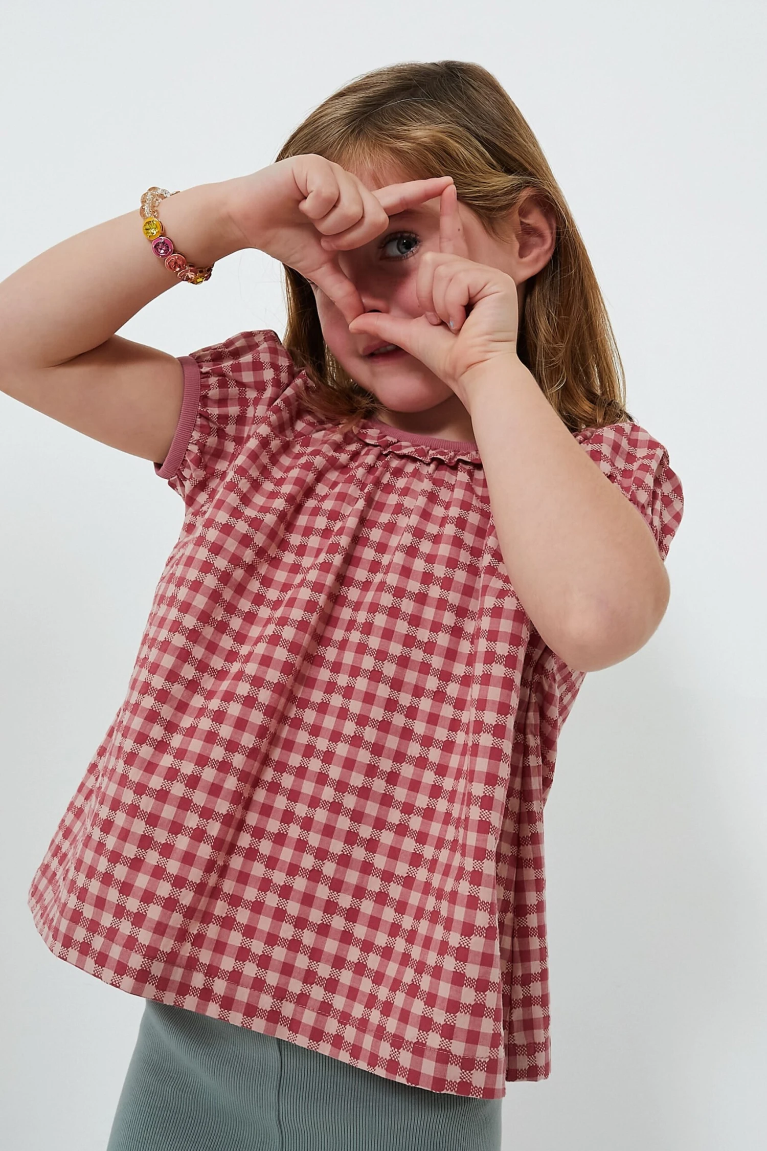 Pink Check Margaret Blouse 2 Pink Check Margaret Blouse - Image 2