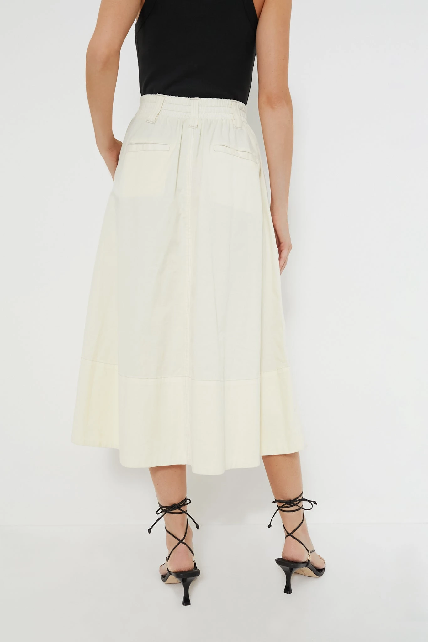 Cream Karina Cotton Skirt 4 Cream Karina Cotton Skirt - Image 4