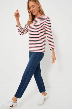 SAINT JAMES Ecru-Marine-Tulipe Meridame II Tri -Outfit And Shoe Sales Store 0x4RIy1MarVt7f2Ql7HLlGbYOBgU4gbV 1