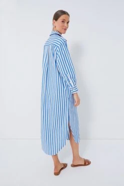 Blue Stripe Constance Maxi Shirt Dress -Outfit And Shoe Sales Store 11PGxGBhPOCKQaJTVApnBFsB0JaqcjP9 1
