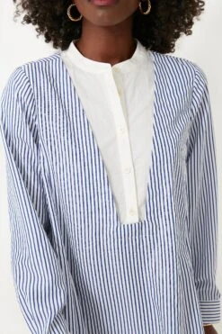 Blue Striped Lottie Dress -Outfit And Shoe Sales Store 12d5qBE6u3BbA6wLhYxTlcYOGmQf47zH 1