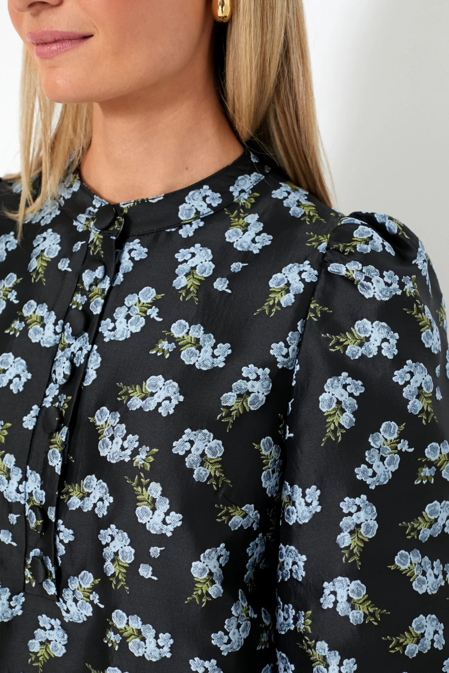 Black Heirloom Jacquard Samantha Dress 5 Black Heirloom Jacquard Samantha Dress - Image 5