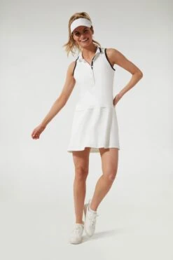 White And Black Sterling Tennis Dress