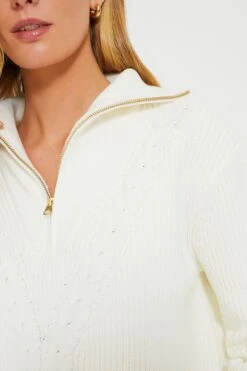 Ivory Cropped Estella Quarter Zip 10 Ivory Cropped Estella Quarter Zip -Outfit And Shoe Sales Store 2kT8NnOYiQo3GoJ2yI6j505xuH46Edot 1