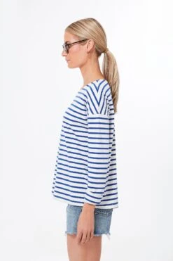 Blue And White Stripe Hayden Tee -Outfit And Shoe Sales Store 2momPLdOHXMmz6UMpnLu10TK6tBioCqM 1
