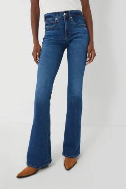 Veronica Beard Bright Blue Beverly High Rise Skinny Flare
