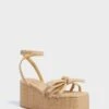 Loeffler Randall Natural Raffia Hudson Platform Sandals