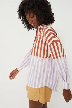 Rust And Light Violet Chiara Combination Stripe Shirt 8 Rust And Light Violet Chiara Combination Stripe Shirt -Outfit And Shoe Sales Store 3AvuJNq2LtMm56FYqLKS4ZbMlboaFUmG 1