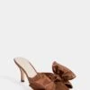 Loeffler Randall Chocolate Margot Bow Heels