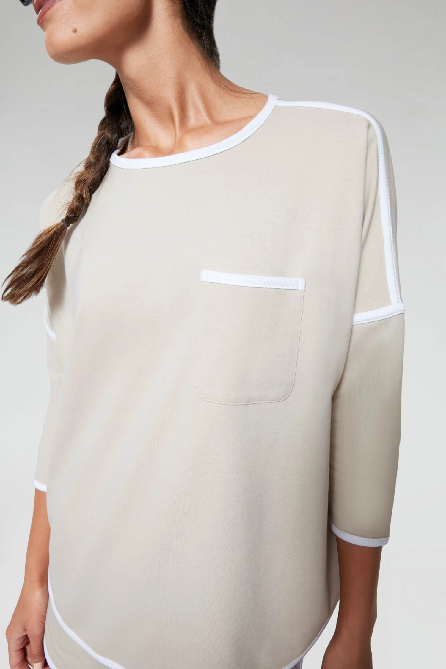 Sand And White Terry Farah Pullover 6 Sand And White Terry Farah Pullover - Image 6