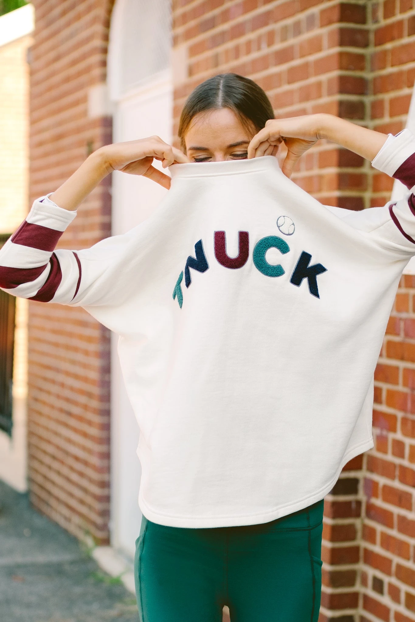 White Varsity Ally Swing Sweatshirt 7 White Varsity Ally Swing Sweatshirt - Image 7