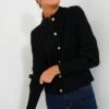 Black Cotton Colette Cardigan