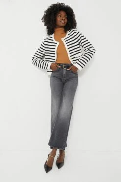 Black & Cream Stripe Annie Structured Cardigan -Outfit And Shoe Sales Store 4FhDkErWwUB0apOOvUHY06ttqR0SbyJZ 1