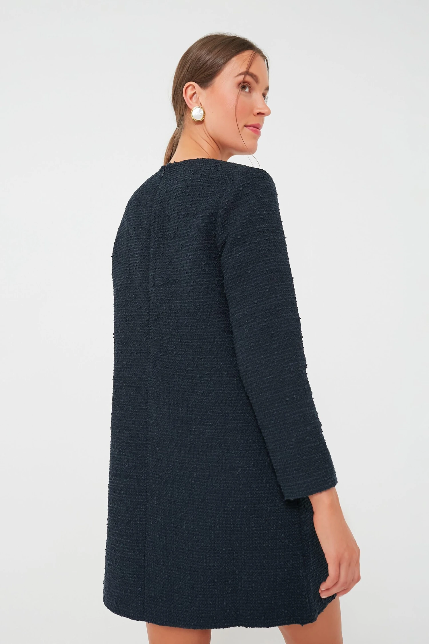 Navy Tie Tweed Kelly Dress 4 Navy Tie Tweed Kelly Dress - Image 4