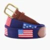 Navy Flags Of Our Fathers Needlepoint Belt