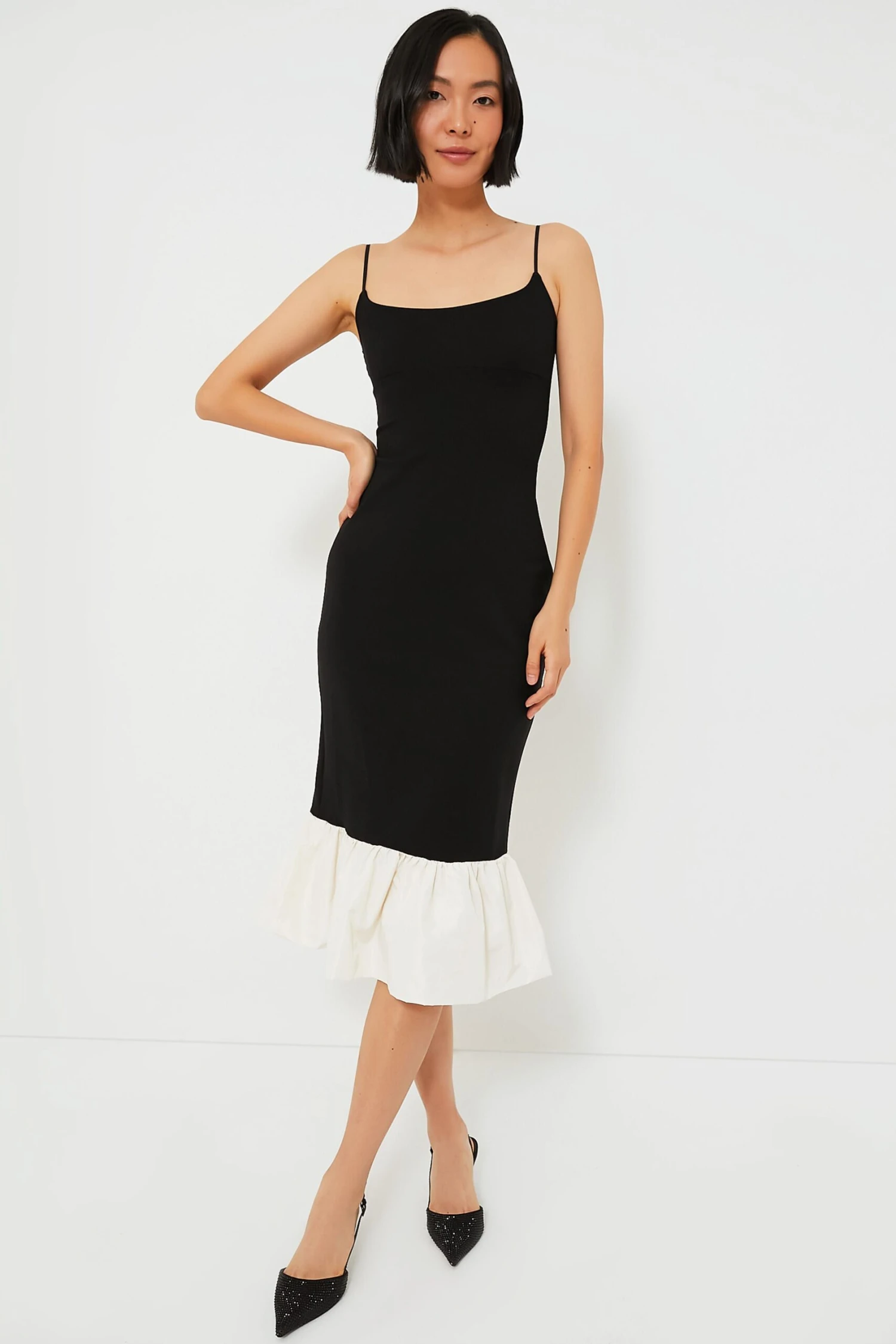 Staud Black And Ivory Faridah Dress 1 Staud Black And Ivory Faridah Dress