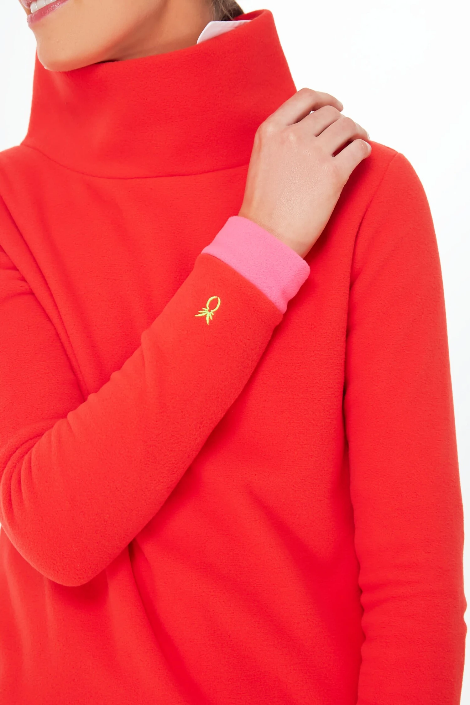 Poppy Red And Neon Pink Colorblock Park Slope 5 Poppy Red And Neon Pink Colorblock Park Slope - Image 5