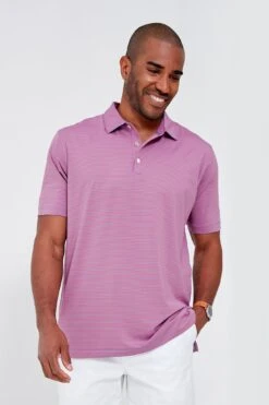 Peter Millar Port Blue Hales Performance Jersey Polo