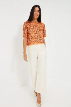 Orange Sequins Shelby Top -Outfit And Shoe Sales Store 53crcgLSMre5kB720w5NwasHhM9uw8TC 1
