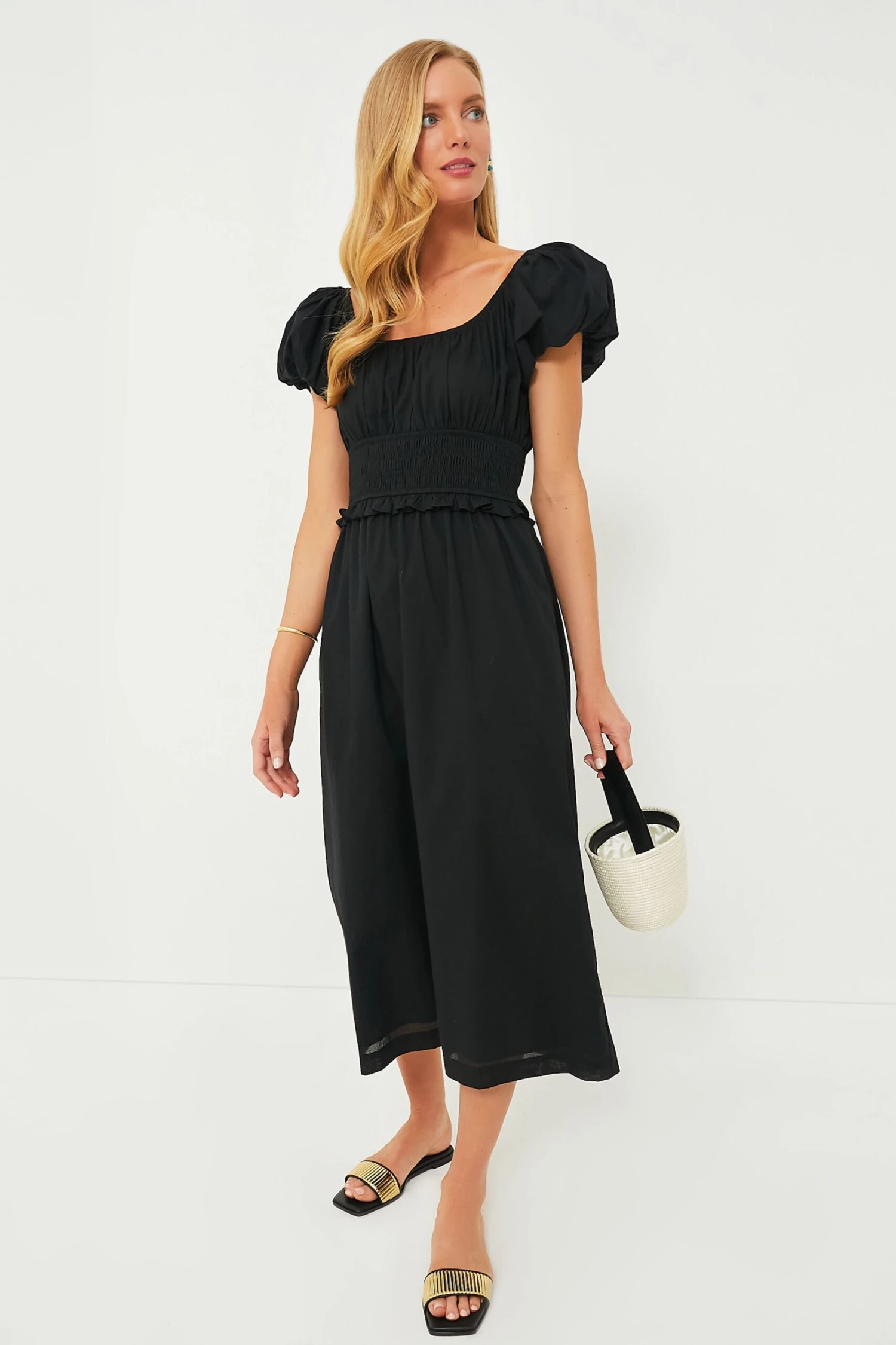 Black Puff Sleeve Flynn Dress 2 Black Puff Sleeve Flynn Dress - Image 2