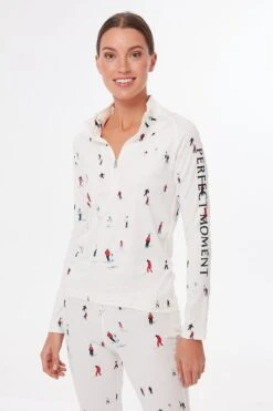 Outfit And Shoe Sales Store 17 Dede Ski Print Thermal Half Zip