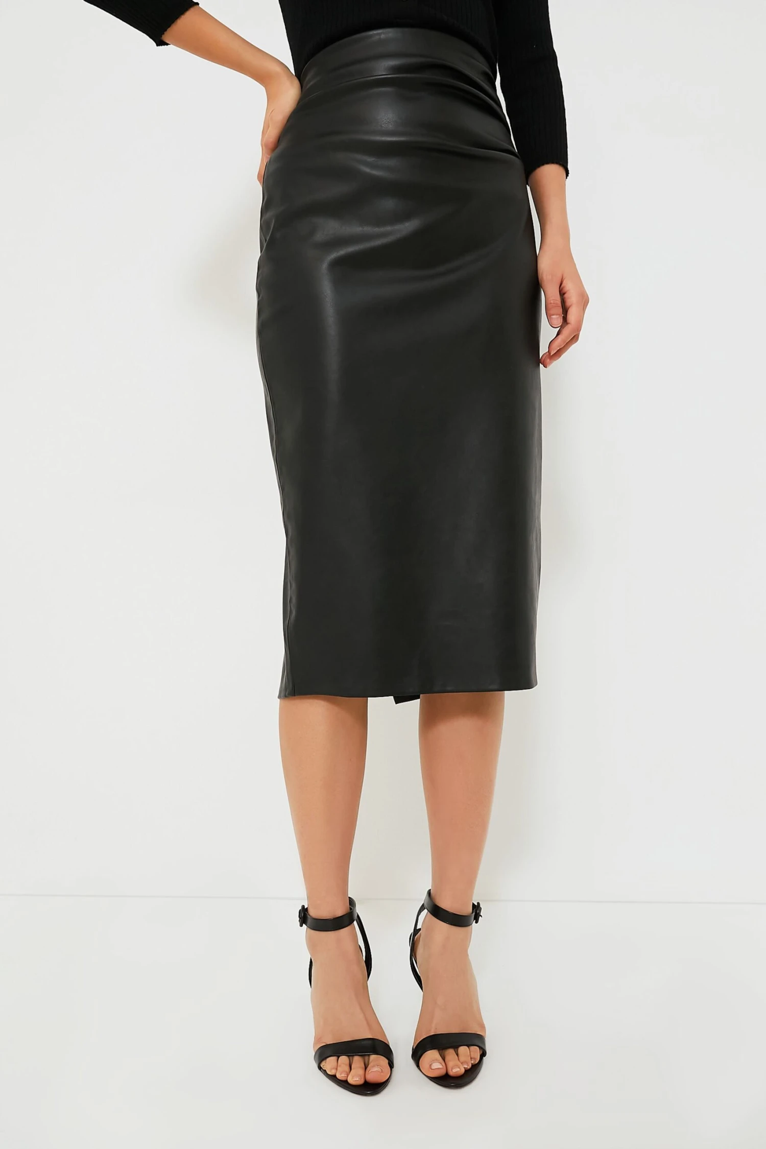 Black Leather Monica Midi Skirt 6 Black Leather Monica Midi Skirt - Image 6