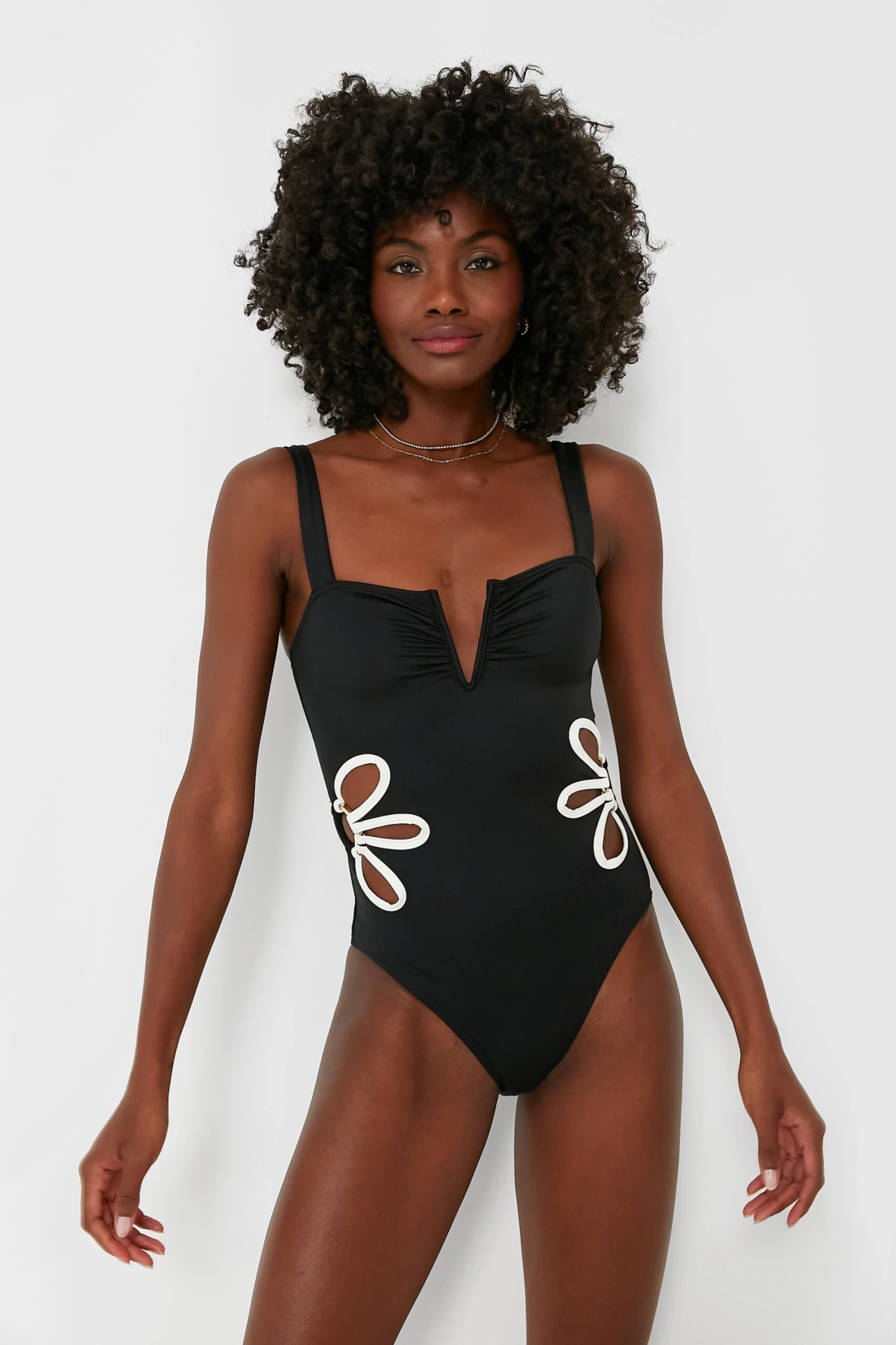 Black And Ivory Flora One Piece 1 Black And Ivory Flora One Piece