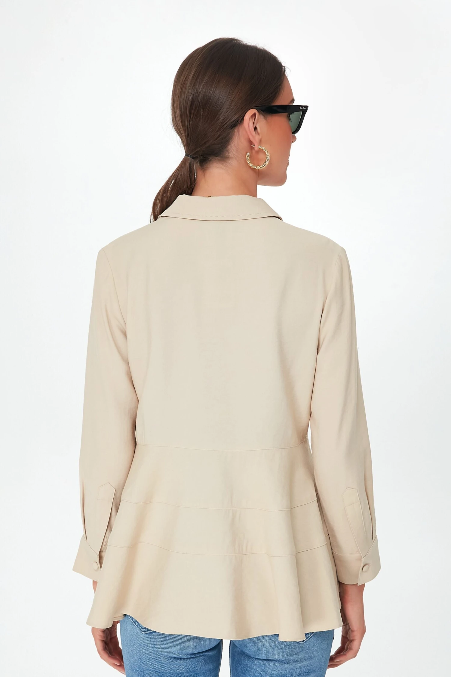 Tan Ashlen Blouse 4 Tan Ashlen Blouse - Image 4
