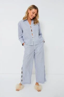 Blue Bree Binding Sleepwear Set