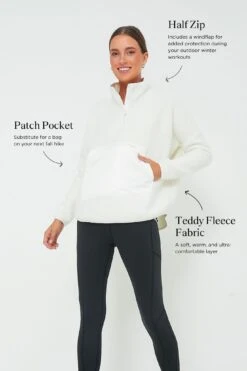 White Fleece Cady Quarter Zip -Outfit And Shoe Sales Store 5tedKUMdBcu74my5PD2LLl1wcP8HBoAV 1
