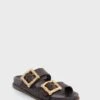 Schutz Dark Chocolate Enola Woven Sandals