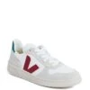 Veja White Marsala Brittany V-10 Sneakers