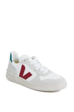 Veja White Marsala Brittany V-10 Sneakers