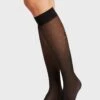 Wolford Black Pure Energy 30 Leg Vitalizer Knee Highs