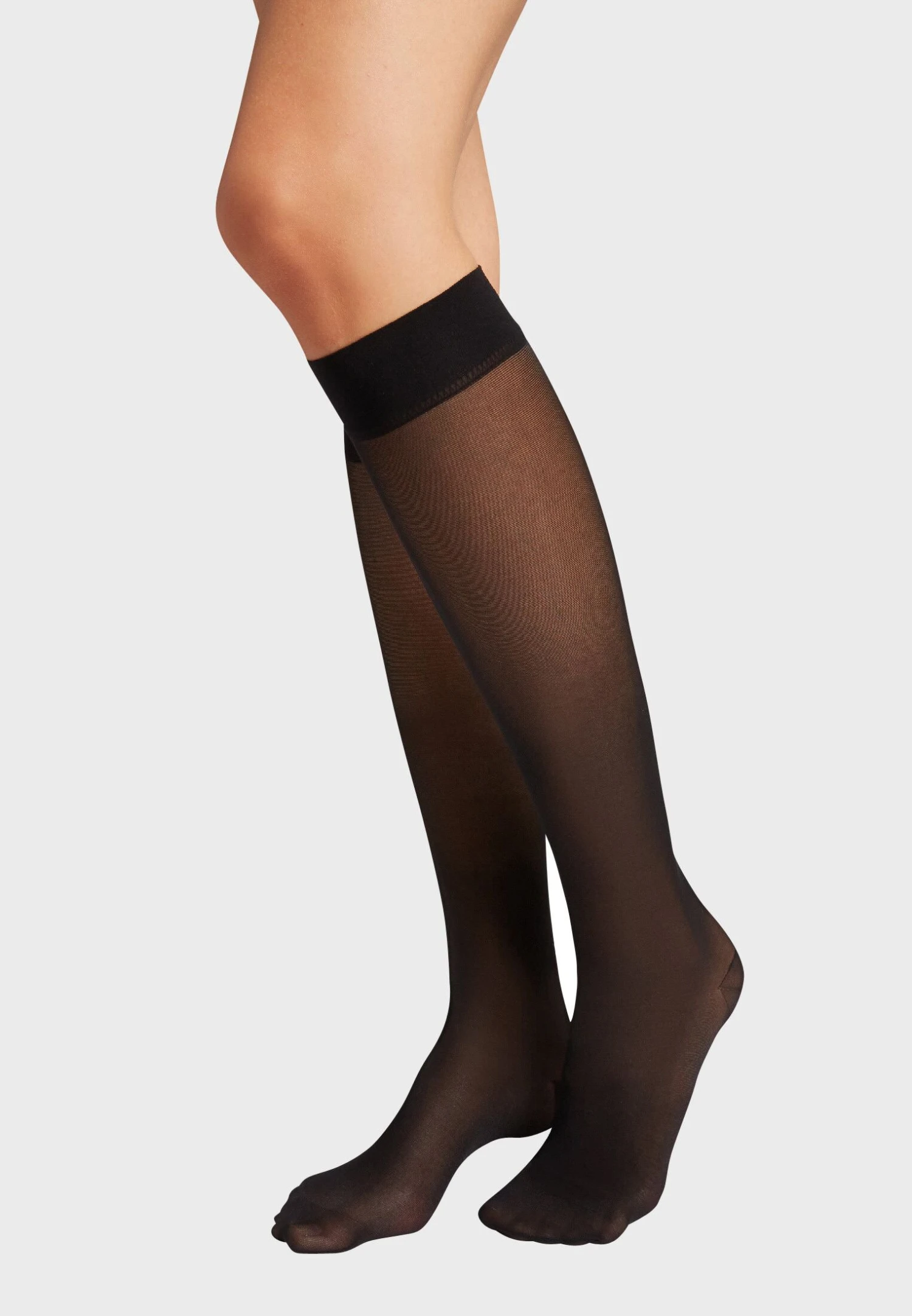 Wolford Black Pure Energy 30 Leg Vitalizer Knee Highs 1 Wolford Black Pure Energy 30 Leg Vitalizer Knee Highs