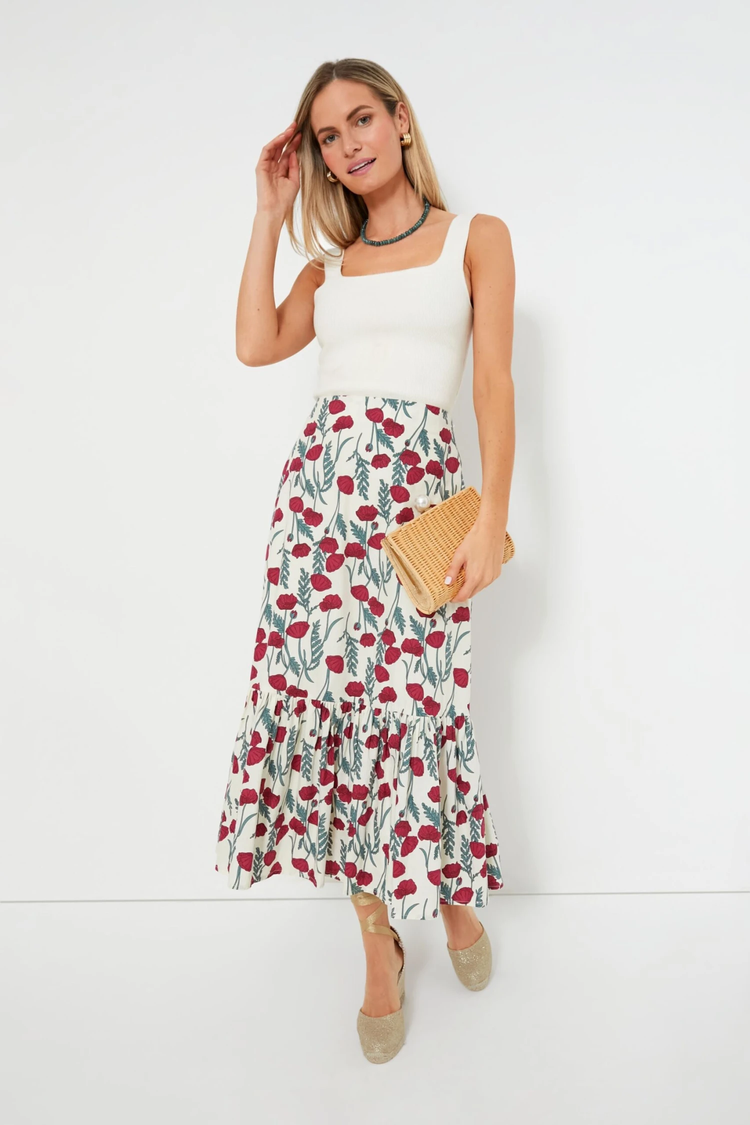 Amaryllis Floral Tanner Skirt 2 Amaryllis Floral Tanner Skirt - Image 2
