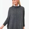 Charcoal Turtleneck Soft Sweater