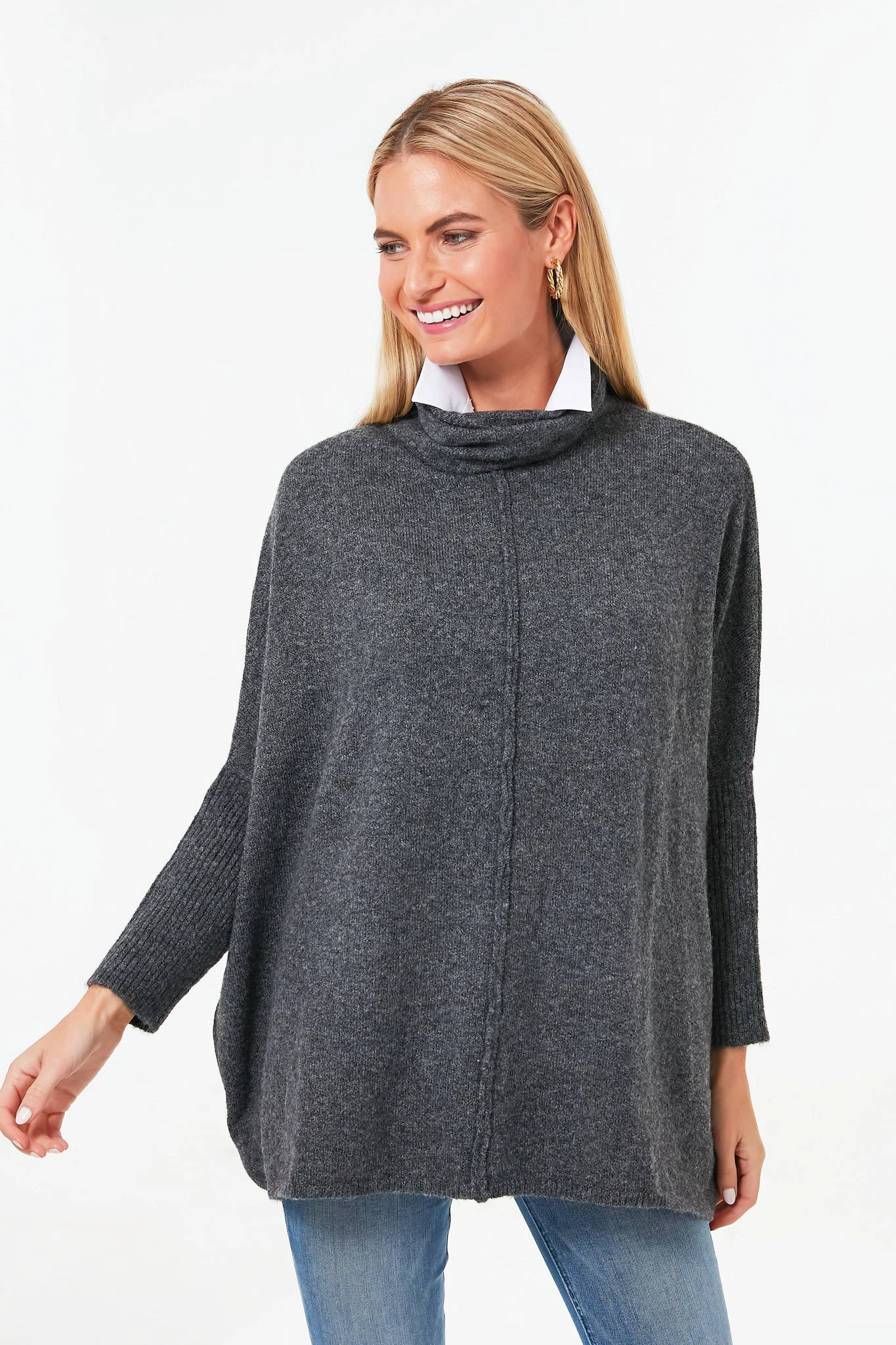 Charcoal Turtleneck Soft Sweater 1 Charcoal Turtleneck Soft Sweater