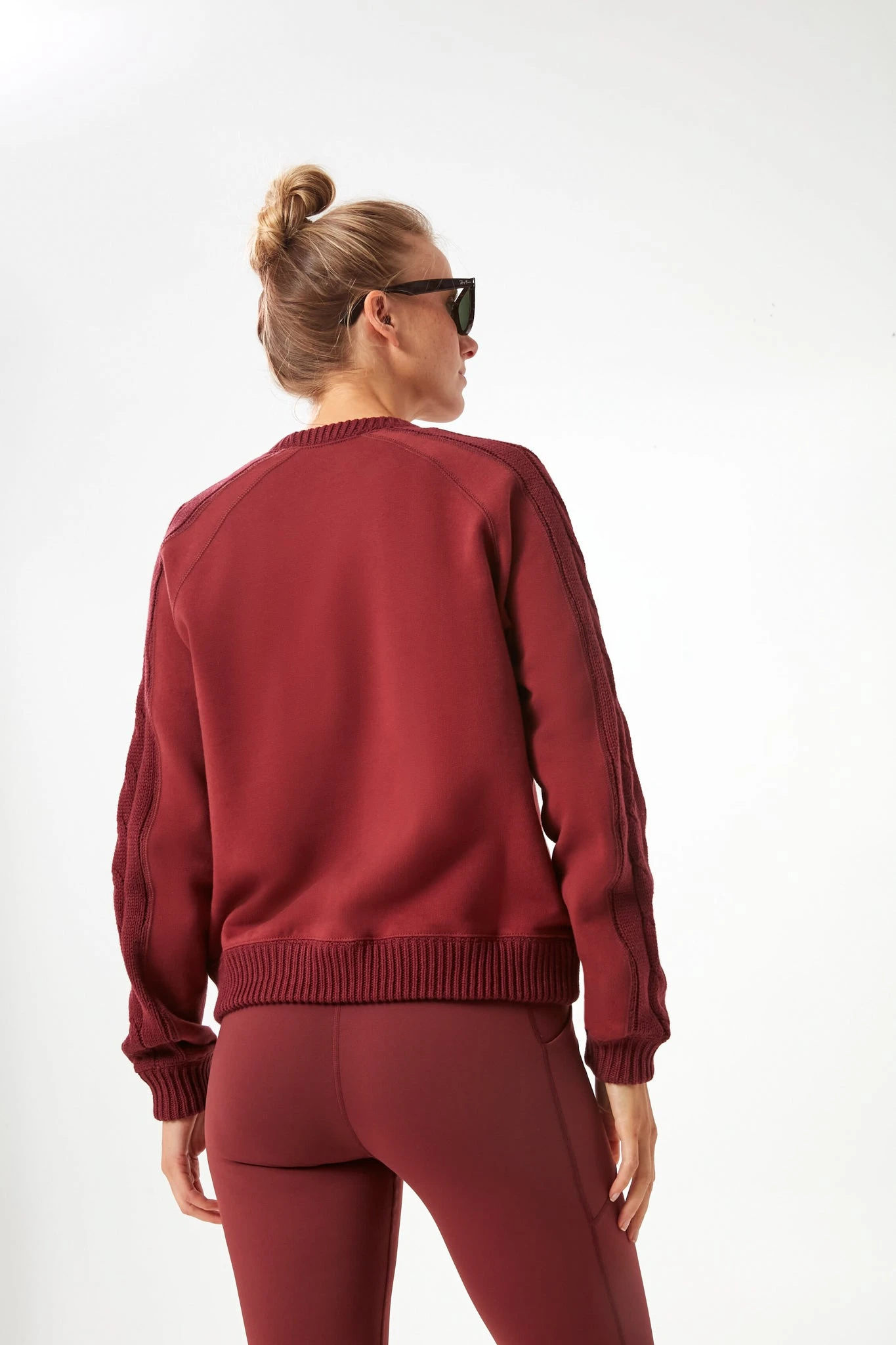 Crimson Cable Knit Reid Sweatshirt 2 Crimson Cable Knit Reid Sweatshirt - Image 2