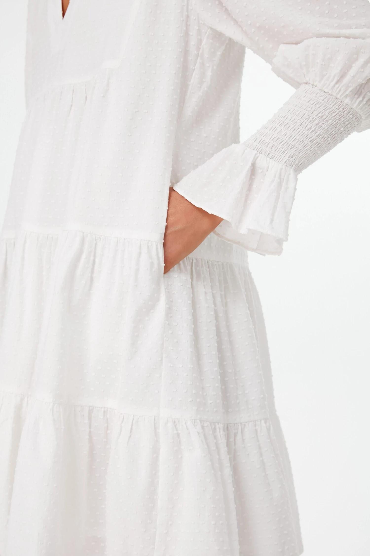 White Swiss Dot Kenzo Dress 6 White Swiss Dot Kenzo Dress - Image 6