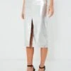 Staud Silver Oaklyn Skirt