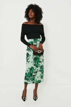 Green Festive Bouquet Lorinda Skirt -Outfit And Shoe Sales Store 7Ozp163aWs9RasSCuwQ8IUgPXRUtuEMF 1