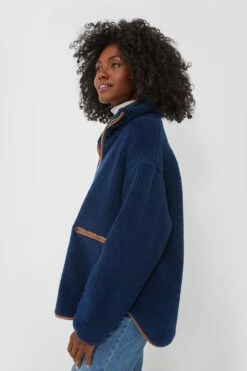 Navy Rhodes Shearling Quarter Zip -Outfit And Shoe Sales Store 7RyAC93RsfBg0vTVaIpYWJAZ4SMtIEYp 1