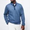 Marine Layer Navy Olive Heather Corbet Reversible Pullover