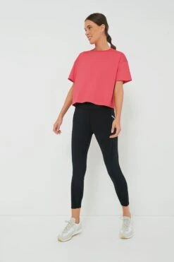 Hot Pink Cropped Ryan Boyfriend Tee