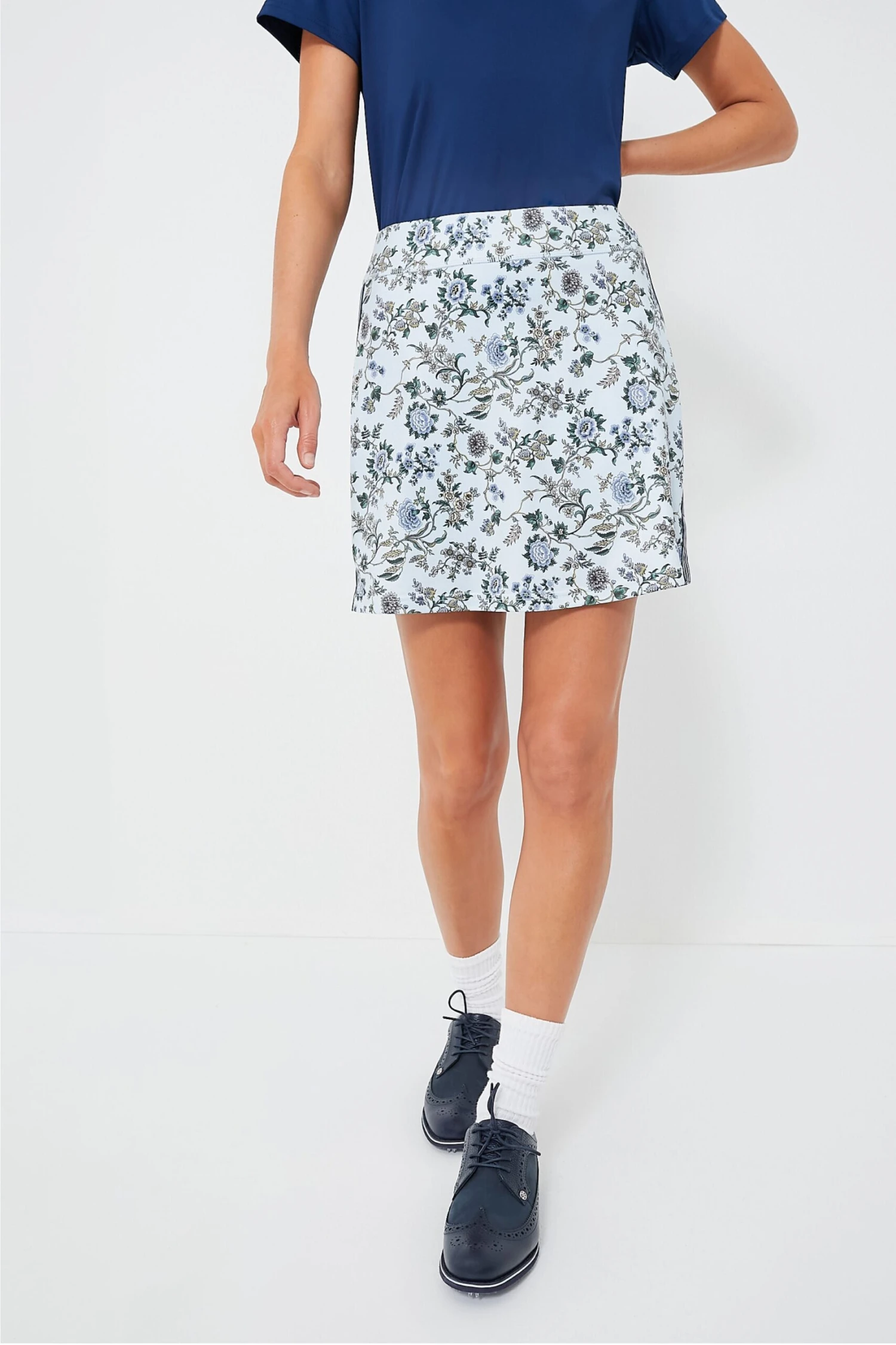 Light Blue Wildflower 16 Inch Karrie Golf Skirt 1 Light Blue Wildflower 16 Inch Karrie Golf Skirt