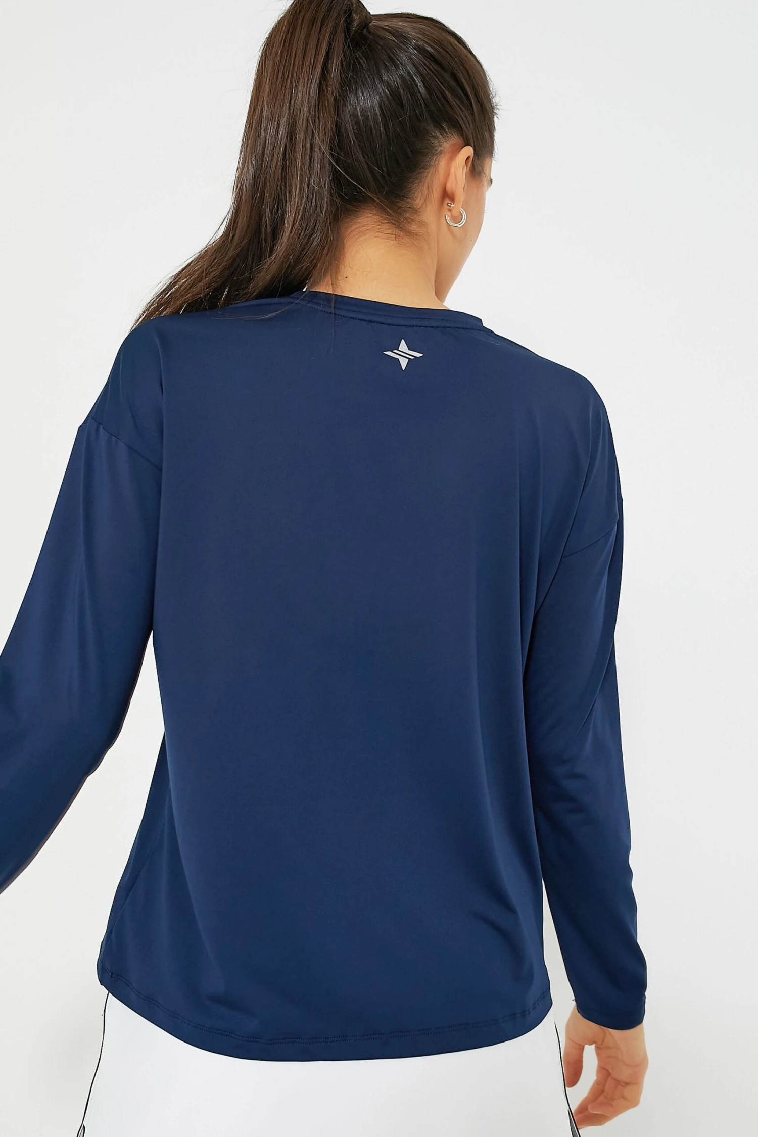 Navy Long Sleeve Ryan Boyfriend Tee 5 Navy Long Sleeve Ryan Boyfriend Tee - Image 5